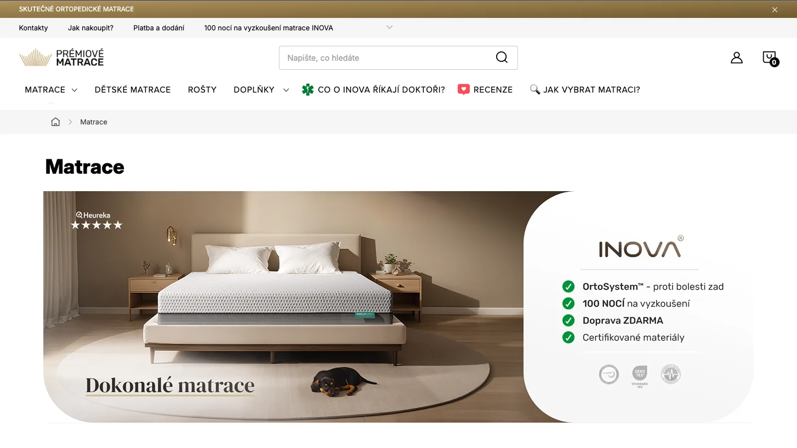 Výpis kategorie Matrace před úpravou
